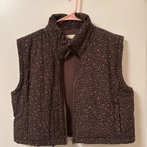 Thread & Supply Brown Leopard Vest
